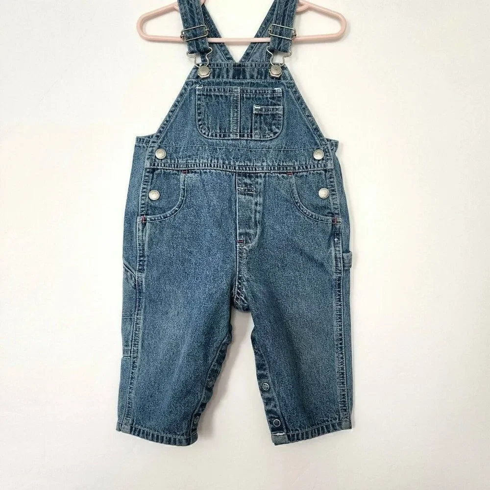 VINTAGE CLASSIC GAP Denim Jean Shortalls‎ 6 -12Mths Bib Overalls THE PERFECT FIT